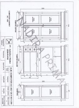 AC402 Computerschrank 200 x 120 x 60 cm