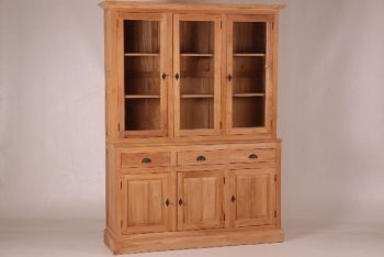 in6748 Vitrine aus massiv Teak, 210x150x035/045 cm