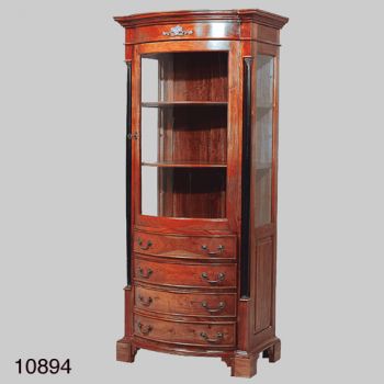 J10894 Empire Cabinet mit gebogenem Glas 184*79*54 cm