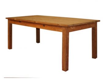 Esstisch "Lesung" aus Teak, versch. Maße, mit Laden