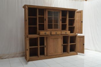 Teak-Aufsatzschrank Baay 250*45/55*220 cm