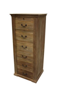 Ladenschrank Vintage aus Teakholz mit 6 Laden