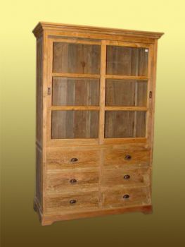 TS-71 Vitrine mit 6 Laden und Schiebetüren