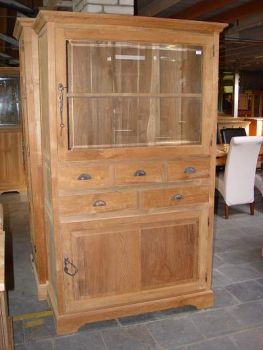 TS-89 Teakvitrine 2 Türen 5 Laden 190x105x45 cm