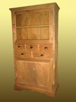 TS-89 Teakvitrine 2 Türen 5 Laden 190x105x45 cm