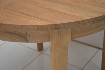 Esstisch Coco rund 100 cm aus recyceltem Teakholz