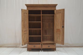 Kleiderschrank Dedy Renkum (glattes Holz) 130 x 50 x 210 cm