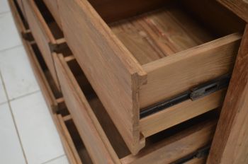 Bücherschrank Triple Kasar ( gebürstetes Teak-Holz 140 x 40 x 230 cm