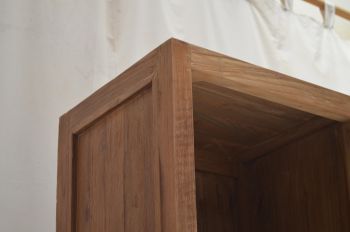 Bücherschrank Triple Kasar ( gebürstetes Teak-Holz 140 x 40 x 230 cm