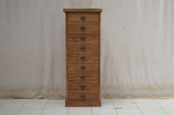 hoher Schubladenschrank Teak Kasar 60 x 40 x 170 cm