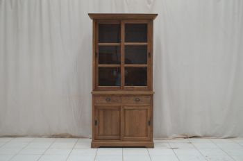 AT-011 Teakaufsatzschrank Dengkleh rustikal 100/120cm