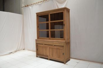 AT-017 Ronan Teakaufsatzschrank mit Schiebetüren ab 140cm