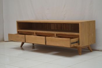 TV-Anrichte Kaki Runcing 160*45*55 cm aus Teakholz ( recycelt )