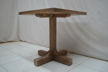 Bistrotisch DENGKLEH aus Teak, naturbelassen