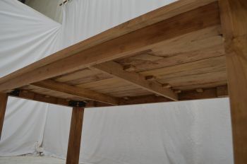 Teak-Gartentische mit 4 Blockbeinen