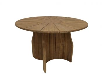 runder Garten Teaktisch Bajo