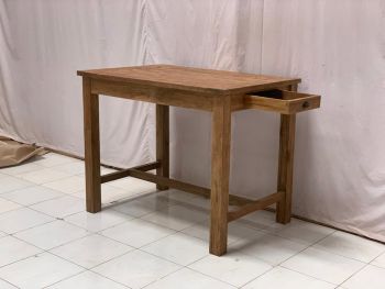 Bartisch mit Fußkreuz und Schublade