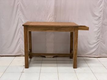 Bartisch mit Fußkreuz und Schublade