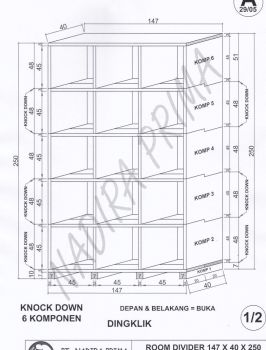 rustikales Regal zerlegbar 250 cm hoch