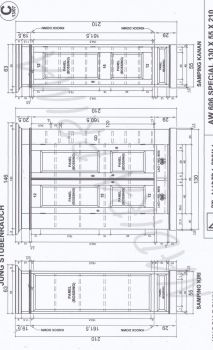 Jägerschrank "Stubenrauch" 210 x 130 x 55 cm