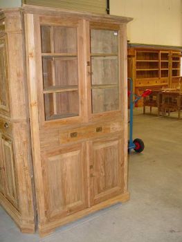 TS-48 Eckschrank Teak mit 1 Lade 200 x 110 x 80 (hxbxd)