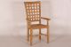 sto955 Teakstuhl mit Armlehne, Flechtwerk im Rücken