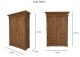 Kleiderschrank "Dedy Renkum" (glattes Holz) 130 x 50 x 210 cm