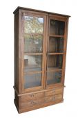 Vitrine Vintage aus rustikal Teak