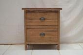 Nachtschrank Teak mit 2 Laden 65 x 60 x 45 cm